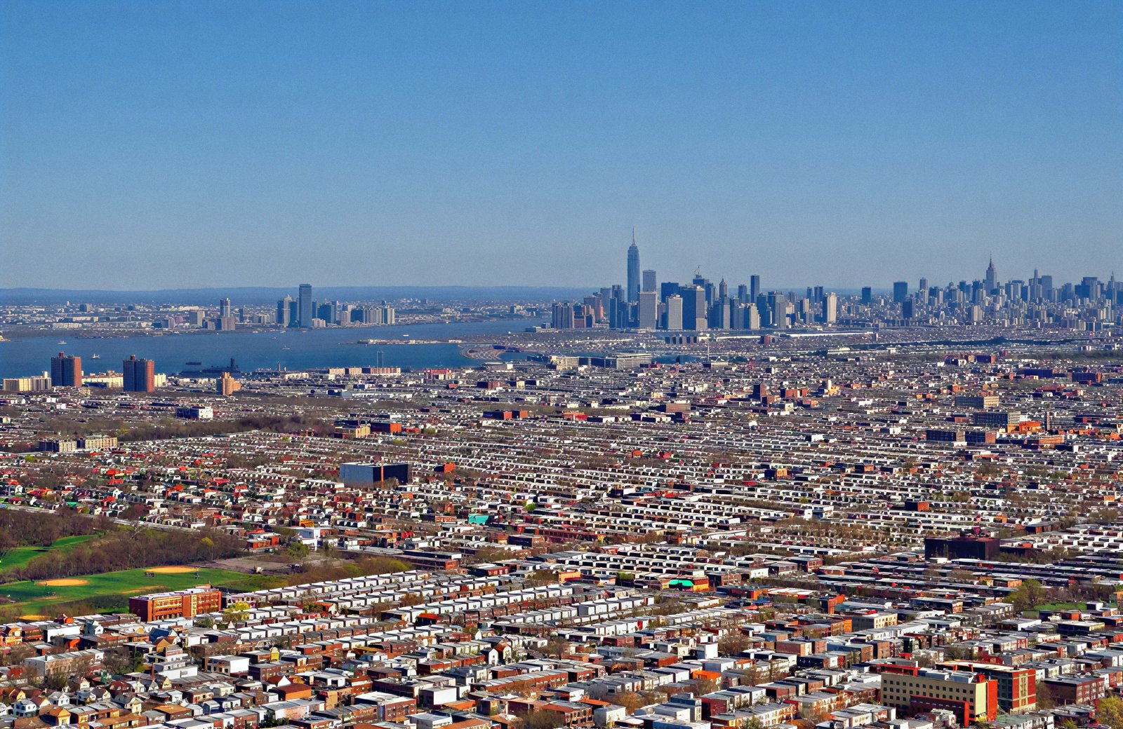 Aerial view of Brooklyn, NY
