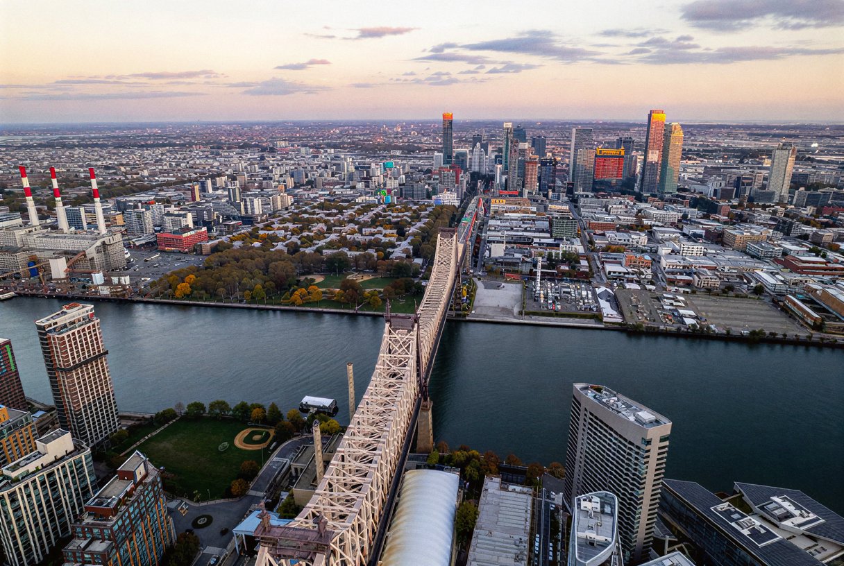 Aerial view of Queens, NY